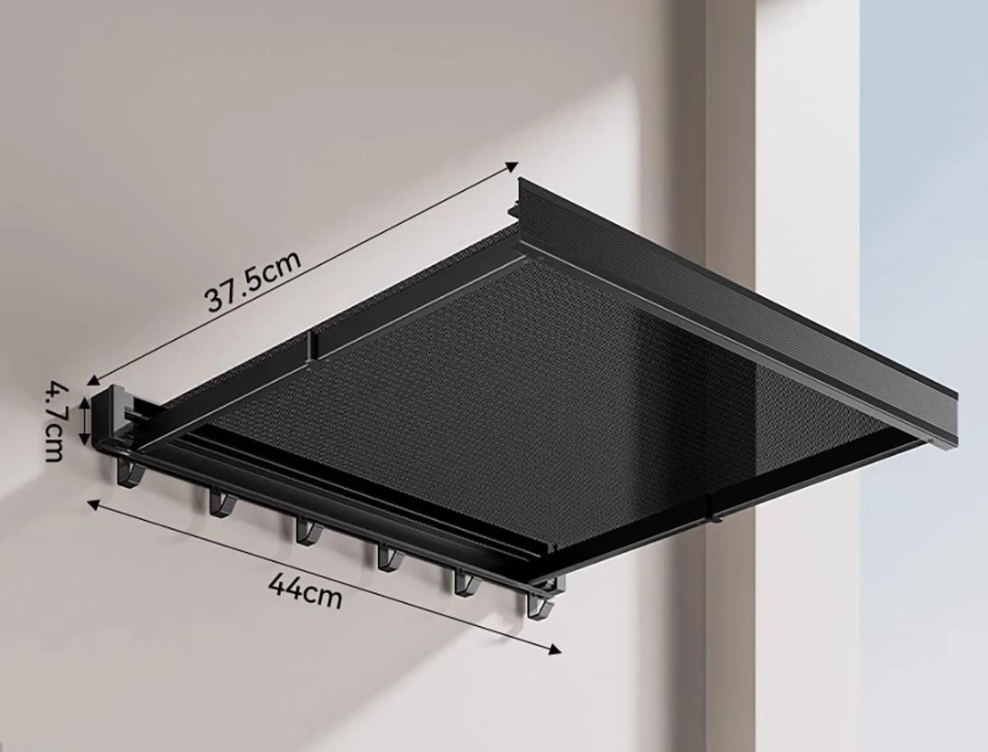 Space Saving Foldable Clothes and Hat Rack with Hooks for Bathroom and Balcony