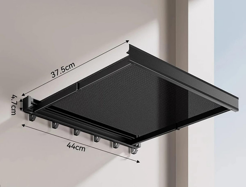 Space Saving Foldable Clothes and Hat Rack with Hooks for Bathroom and Balcony