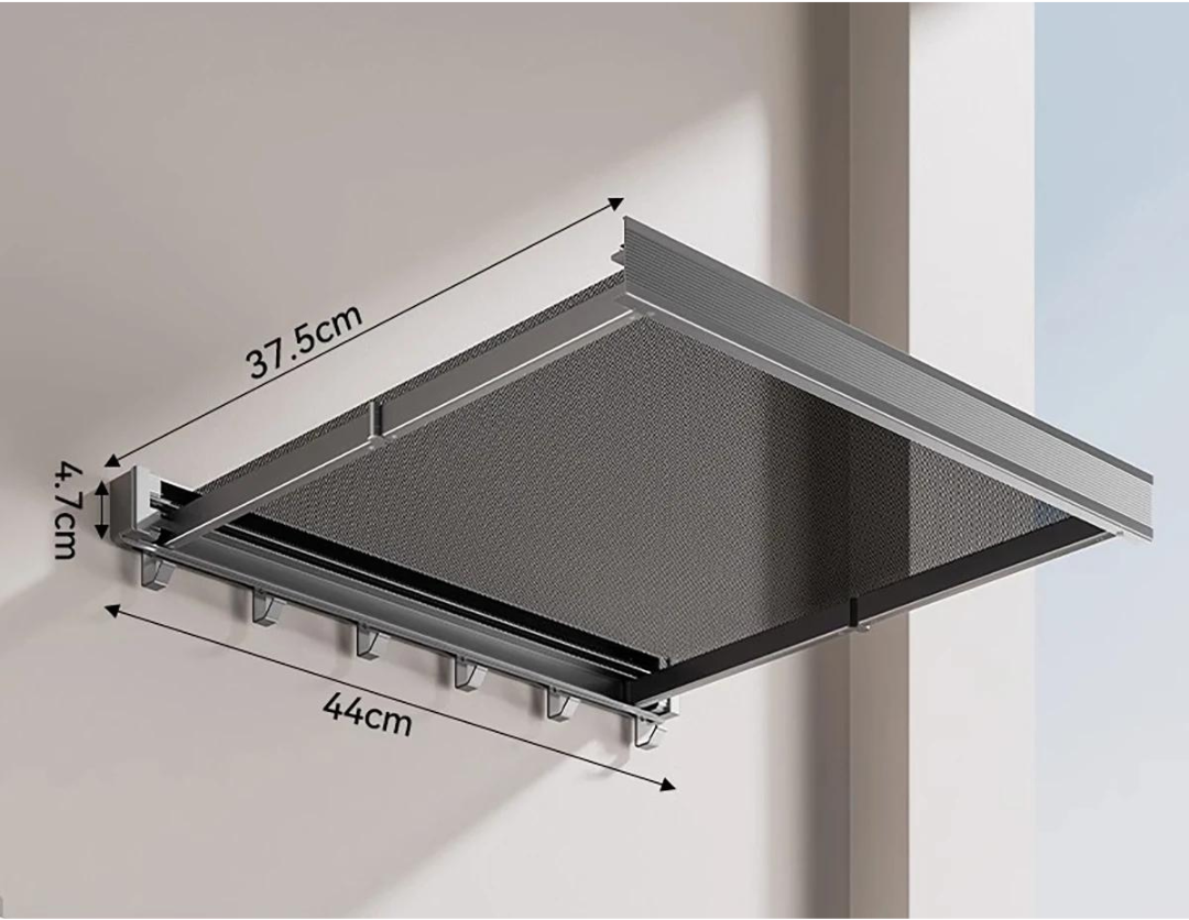 Space Saving Foldable Clothes and Hat Rack with Hooks for Bathroom and Balcony
