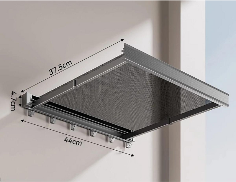 Space Saving Foldable Clothes and Hat Rack with Hooks for Bathroom and Balcony