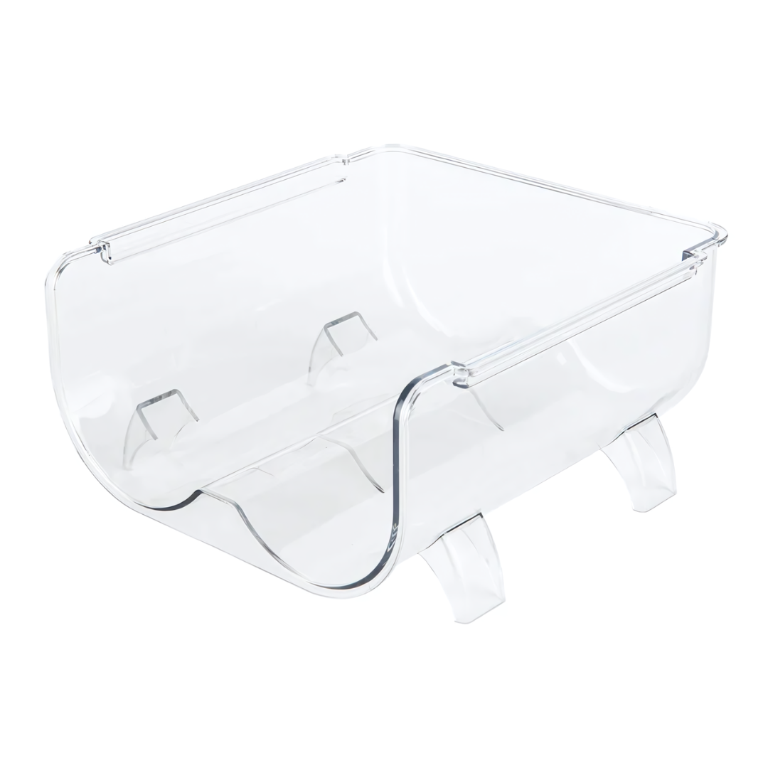 Double clear water bottle organizer, empty