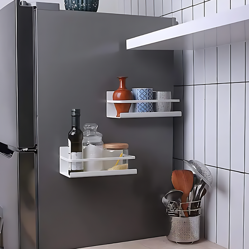 Magnetic Spice Rack Refrigerator Side Shelf